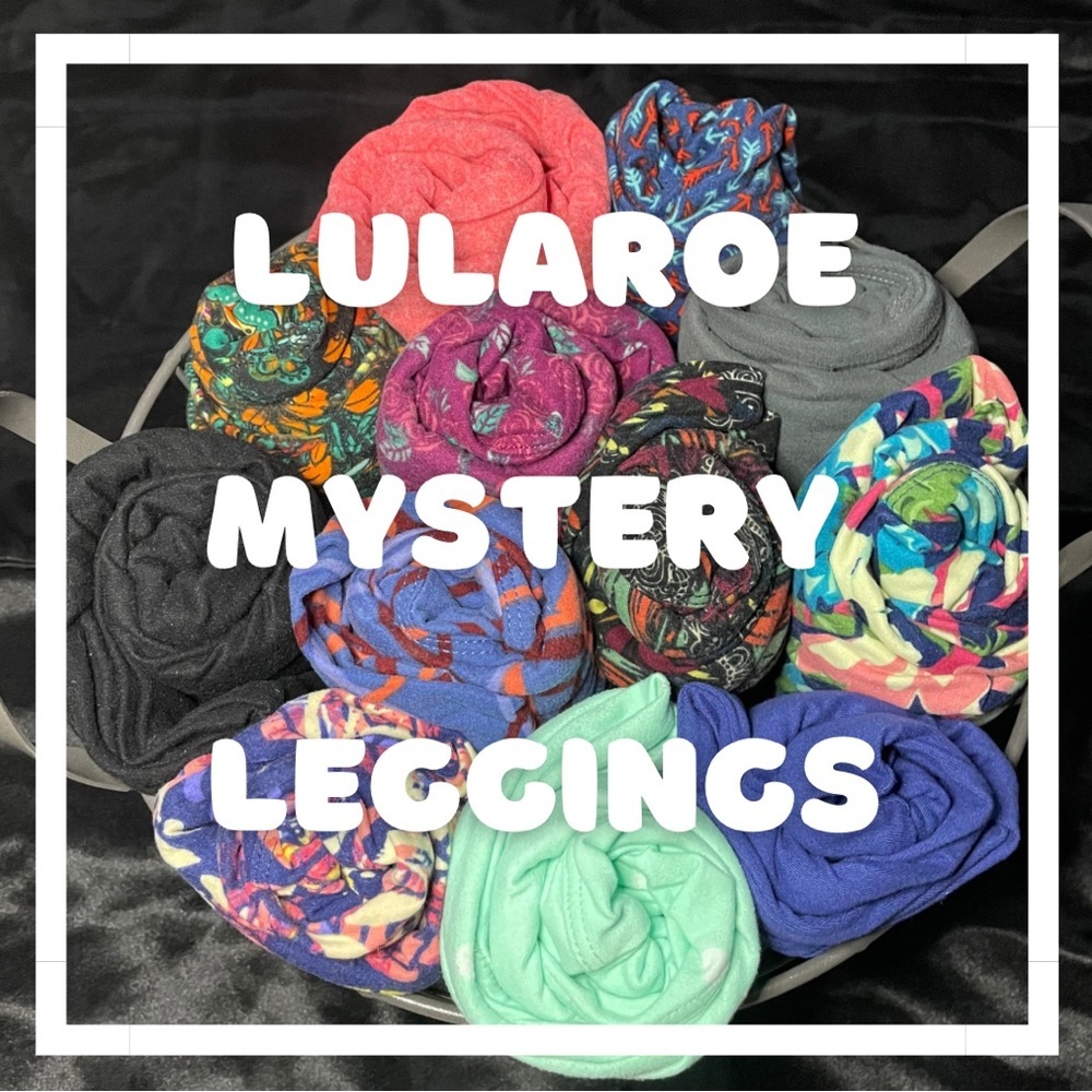 5⭐️ - 5 pairs for 1 price- OS Lularoe Leggings - Mystery Grab Bag - Picture 3 of 5